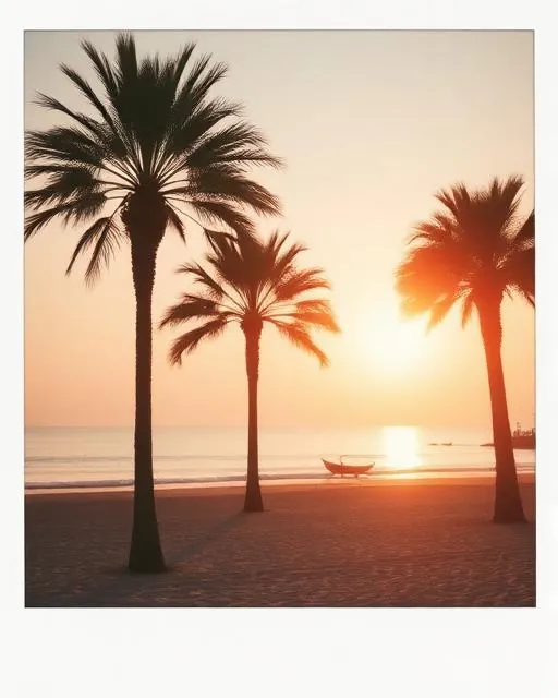 Полароид пляжа